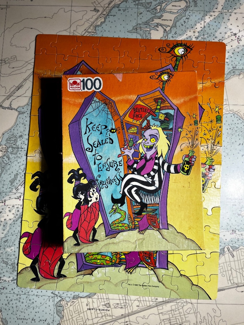 Vintage 1990 Beetlejuice and Lydia Puzzle